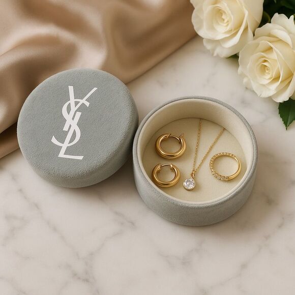 Yves Saint Laurent Inspired Velvet Storage Box - Picture 2 of 5